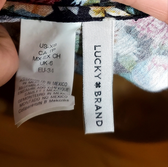 LUCKY BRAND Late Bloomer Floral-Print Cold-Shoulder Cover-Up Dress - Picture 6 of 7